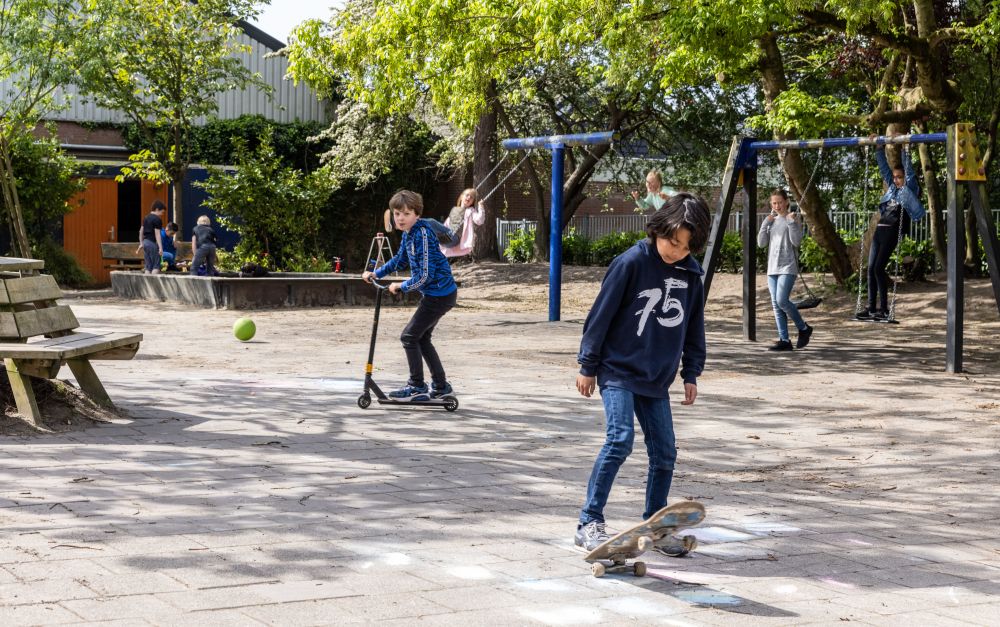 het schoolplein van Octantschool Beatrix